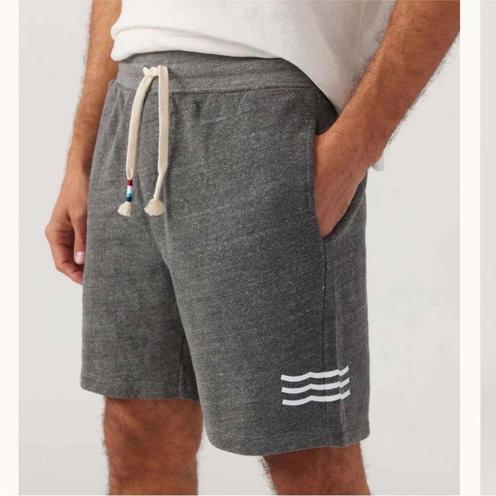 SOL ANGELES Coastal Waves Shorts in Vintage Grey Fleeced French Terry
